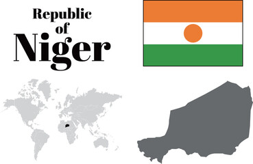 ニジェール　国旗/地図/領土