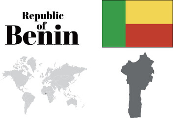 ベナン　国旗/地図/領土