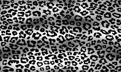leopard pattern grey texture repeating seamless monochrome black and white. print - 573138010