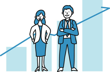 社員の成長を表したイラスト
