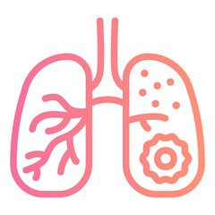 lung cancer gradient icon