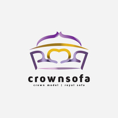 R Type Wedding Hall Royal Crown Interior Sofa Furniture Logo