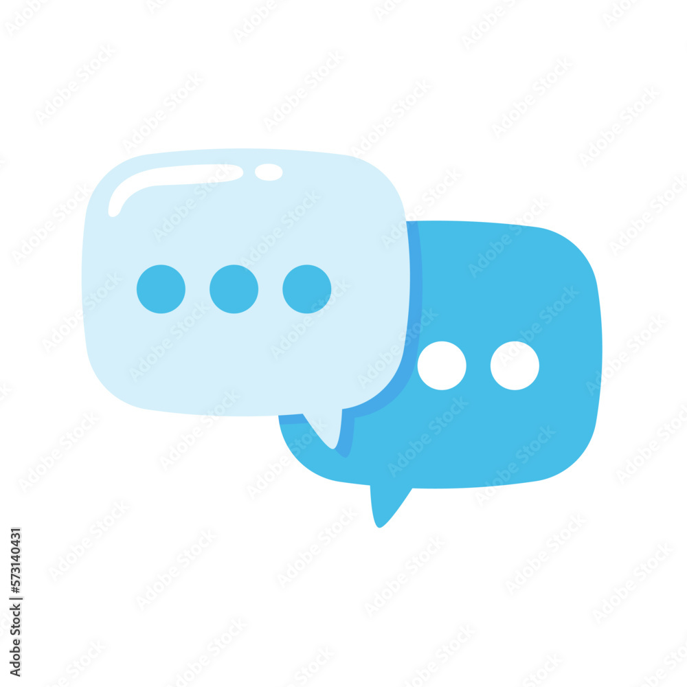 Poster speech text box with three dots conversation concept to exchange ideas.