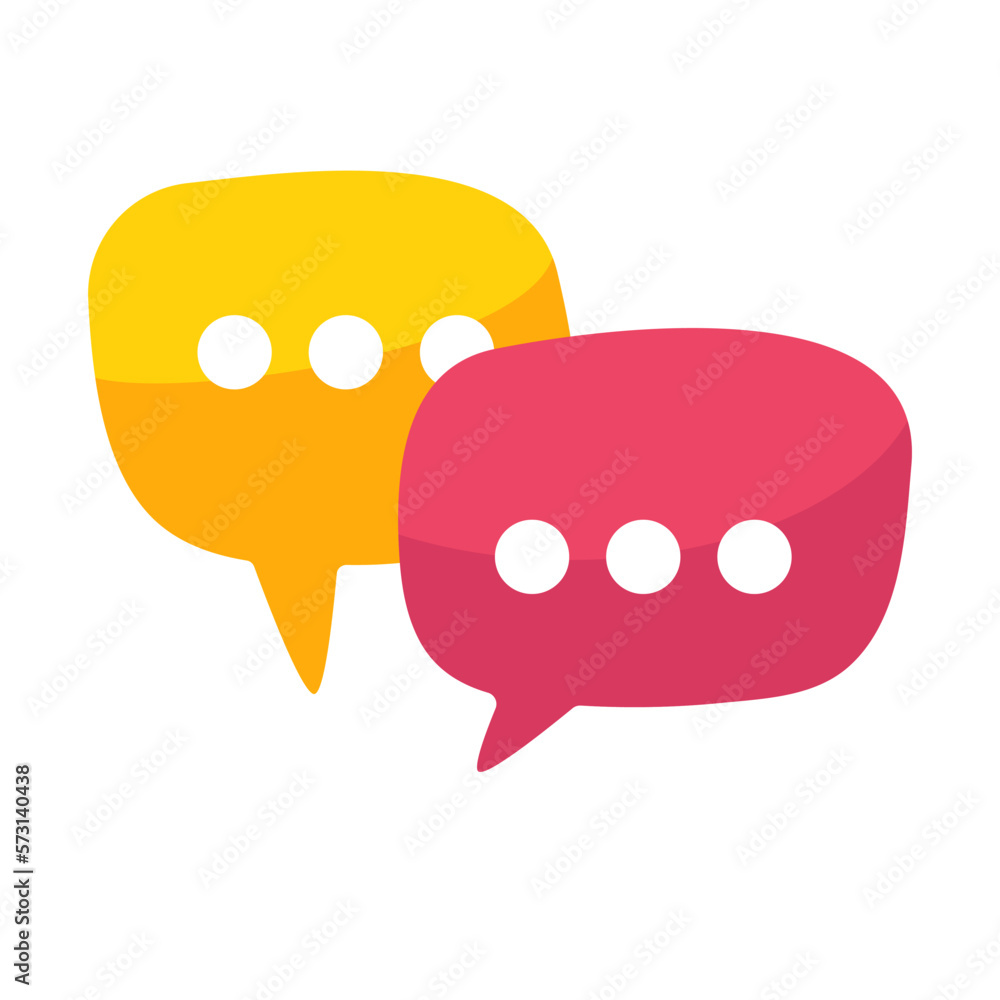 Poster speech text box with three dots conversation concept to exchange ideas.