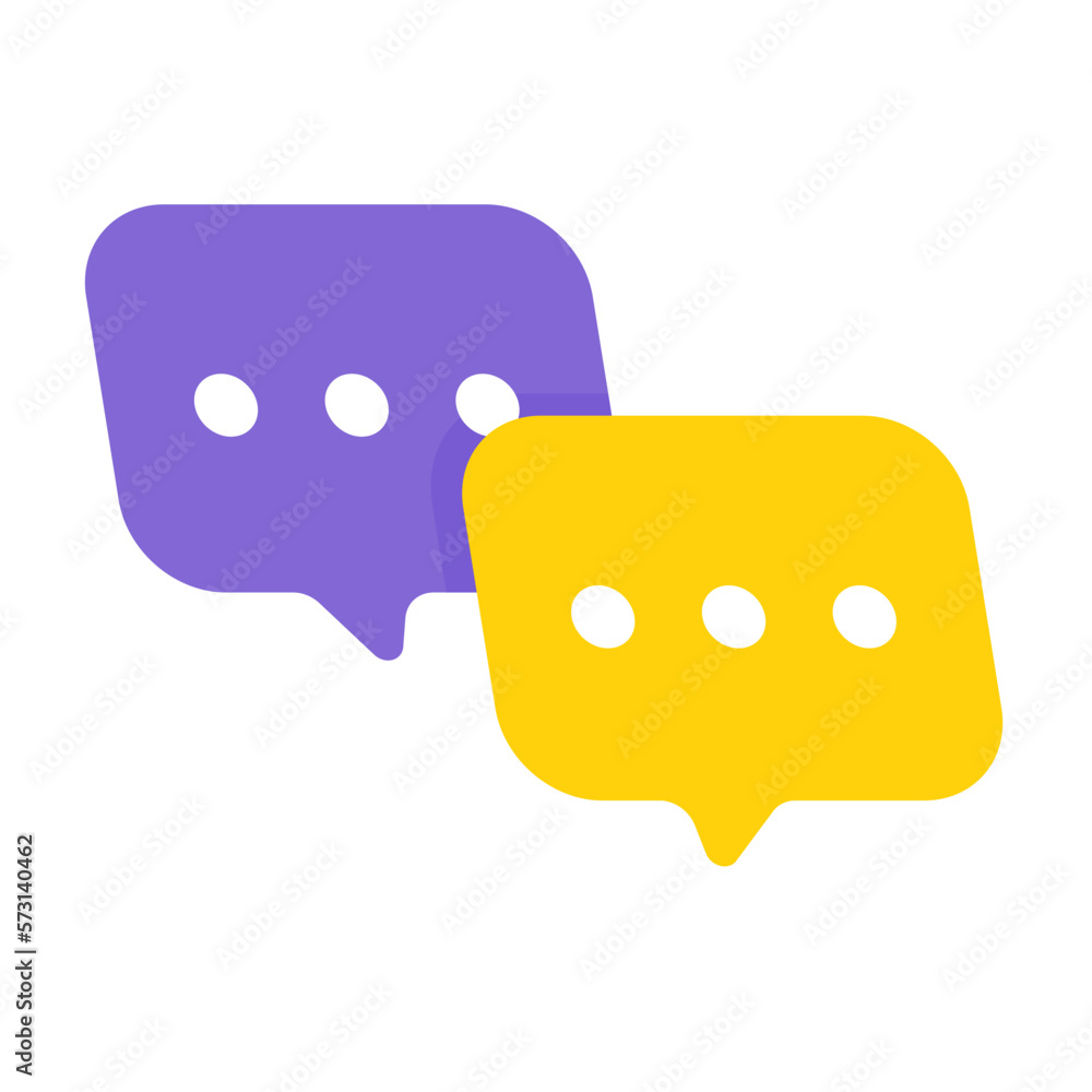 Poster speech text box with three dots conversation concept to exchange ideas.