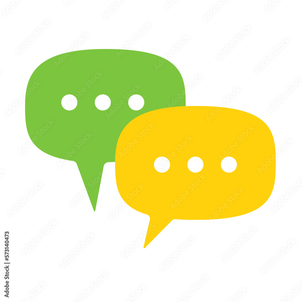 Poster speech text box with three dots conversation concept to exchange ideas.