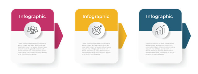 Modern timeline infographic 3 options.
