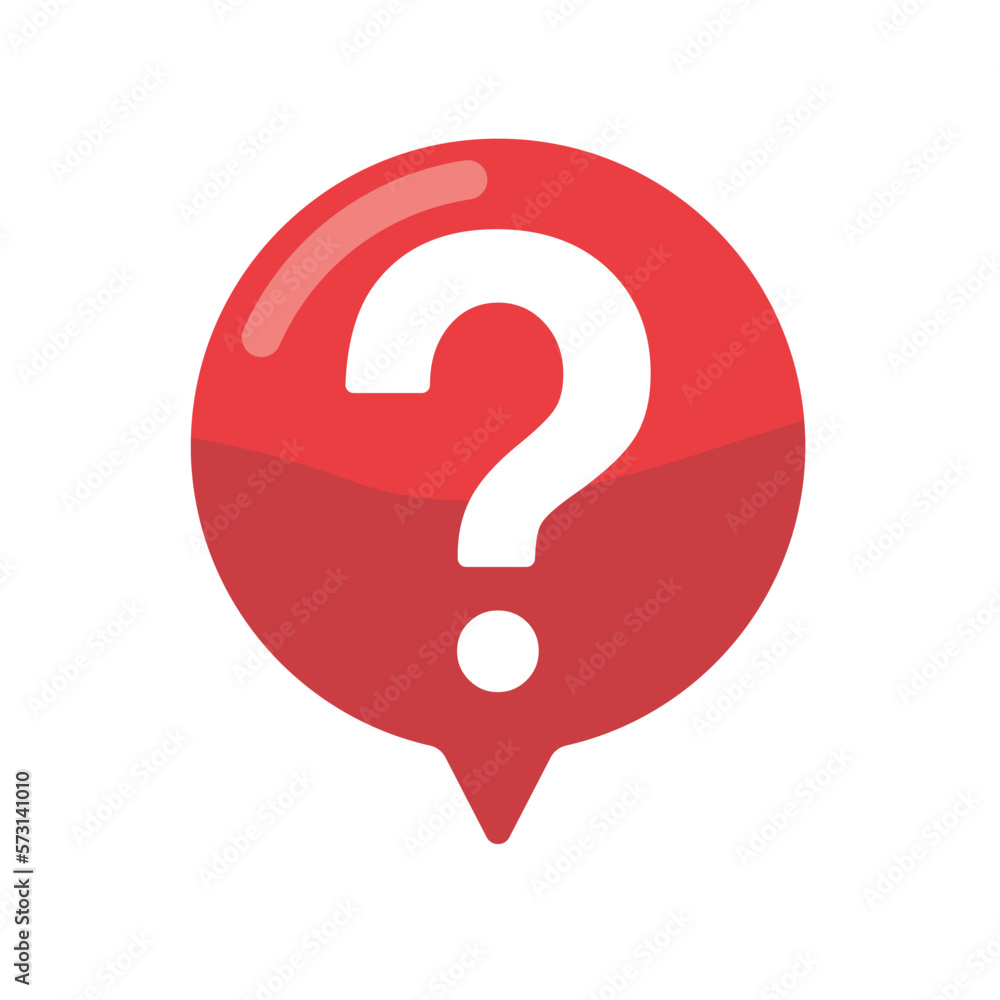 Poster speech bubbles with question marks doubt concept problem solving