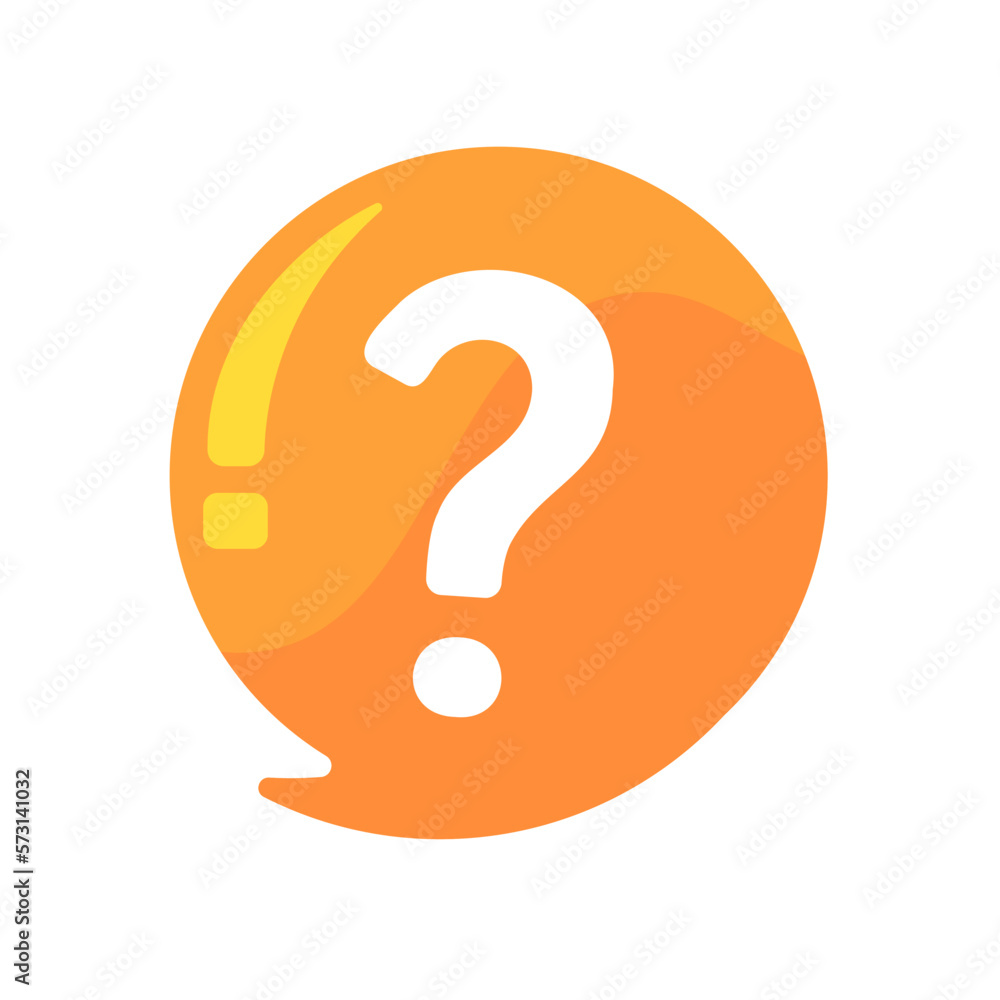 Poster speech bubbles with question marks doubt concept problem solving