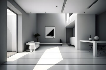 futuristic interior created using Generative AI Technology