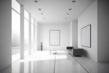 futuristic interior created using Generative AI Technology