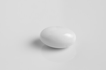 White pill. Medical concept 