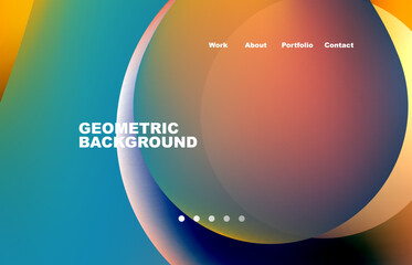 Abstract liquid background for your landing page design. Web page for website or mobile app wallpaper