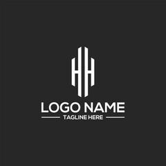 modern HH logo designs