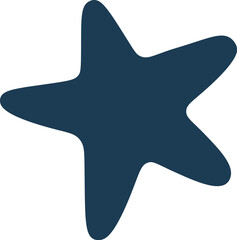 Starfish black silhouette flat icon
