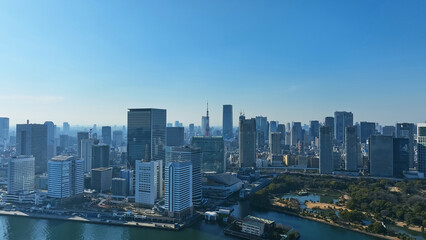 Fototapeta premium 都市の空撮