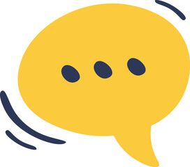 Hand drawn cartoon expression sign doodle flat icon Communication cloud