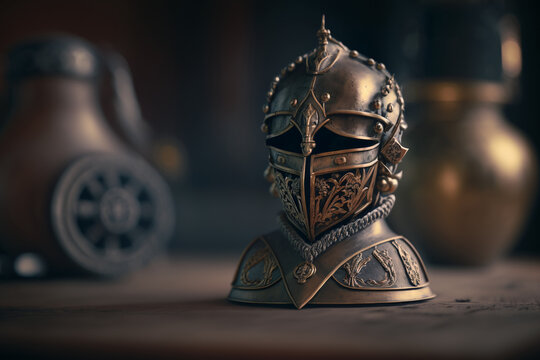 Armor helmet knight with generative AI technology