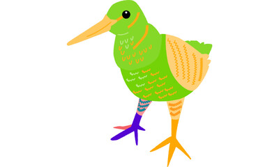 世界自然遺産の島の生き物のアマミヤマシギ　ビビット調