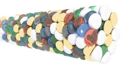 Metal glass soft spheres collide flashing glare on transparent background 3d render