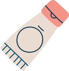 Sunscreen flat icon Moisturizing cream for face and body