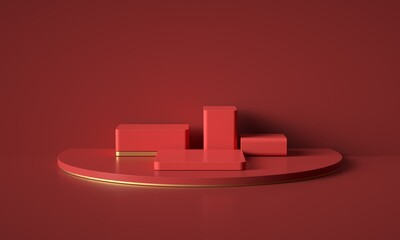 3D rendered geometric booth background