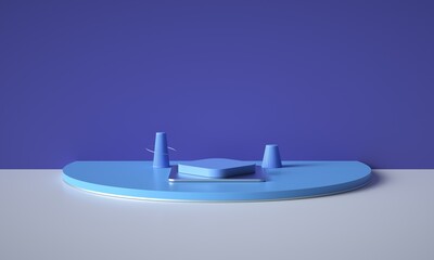 3D rendered geometric booth background