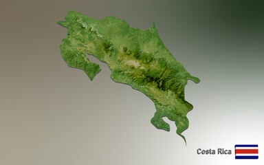 Costa Rica Mosaic Map