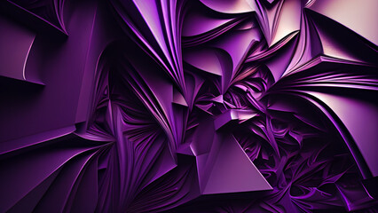 chaotic structure. Futuristic background with geometric shapes. Generative Ai