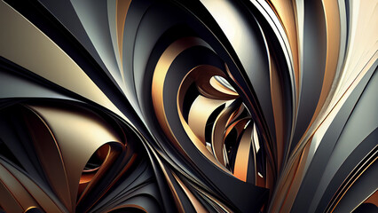 abstract fractal background for creative design, art and entertainment. Generative Ai