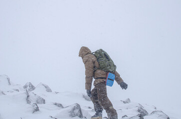 snowboarder on a mountain