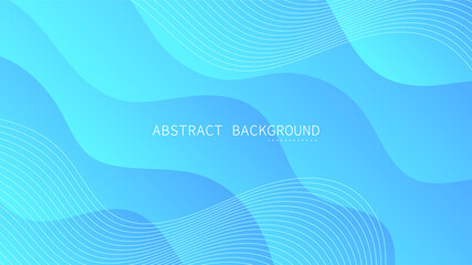 Modern Abstract Background Wave Lines Fluid Liquid Motion and Blue Gradient Color