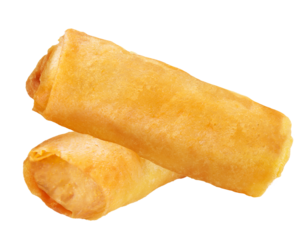 Vietnamese food Cha Gio or Vietnamese egg rolls isolated. PNG transparency