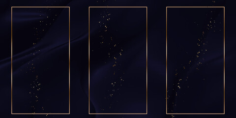 glitter text frame fluttering canvas background Shiny stripe texture 3D illustration © kanokruedee