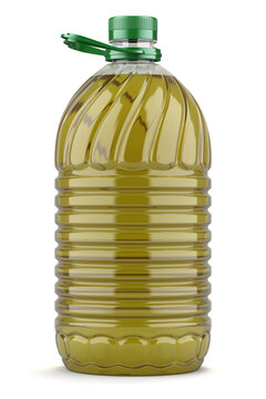Olive oil bottle 5L on white background - 3D illustration