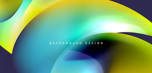 Beautiful liquid shapes with fluid colors abstract background © antishock