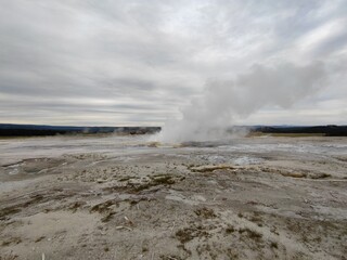 geyser at park national park
