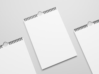 Simple Calender mockup Template black and white