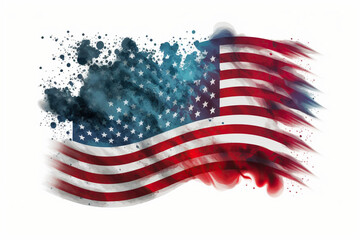 USA flag, generative artificial intelligence 