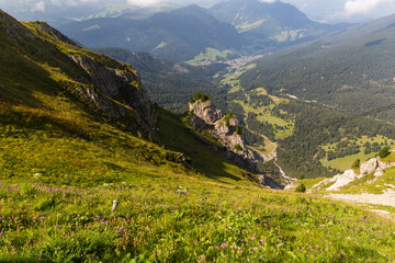 Fototapeta na wymiar mountain valley view from above