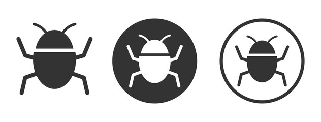 Bug vector icons set. Stock vector