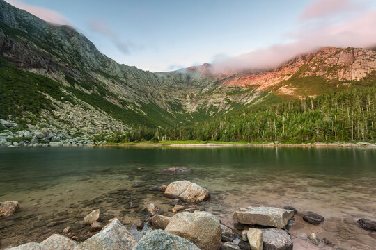 Chimney Pond and Mount Katahdin, Baxter State Park, Maine, USA