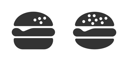 Burger cheese vector icons set