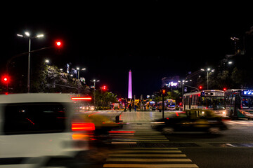 Obelisk at night, Buenos Aires, Argentina