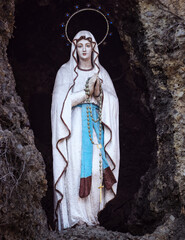 statue of the Virgin Mary who appeared in Lourdes in 1858