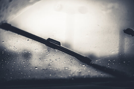 Windshield wipers during rain