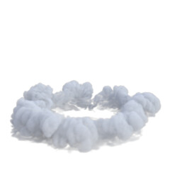 Flames and smoke for rocket launch. 3d render isolated