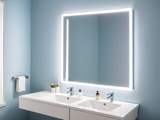 Fototapeta na wymiar modern bathroom interior created with Generative AI technology