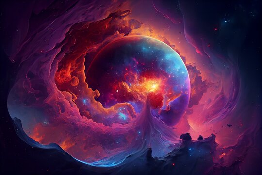 background image in a cosmic style, extreme resolution, AI Generated