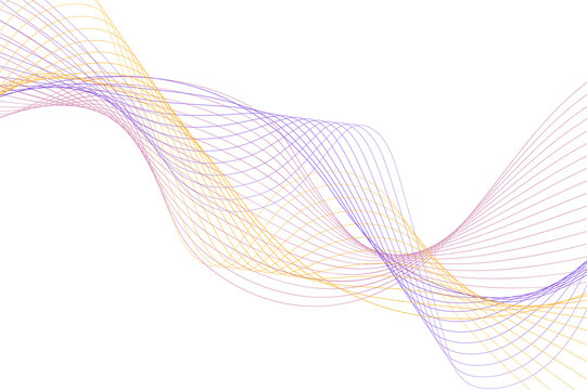 Abstract dynamic color lines, waves. Vector geometric backgrounds. Design template for cover, business. PNG